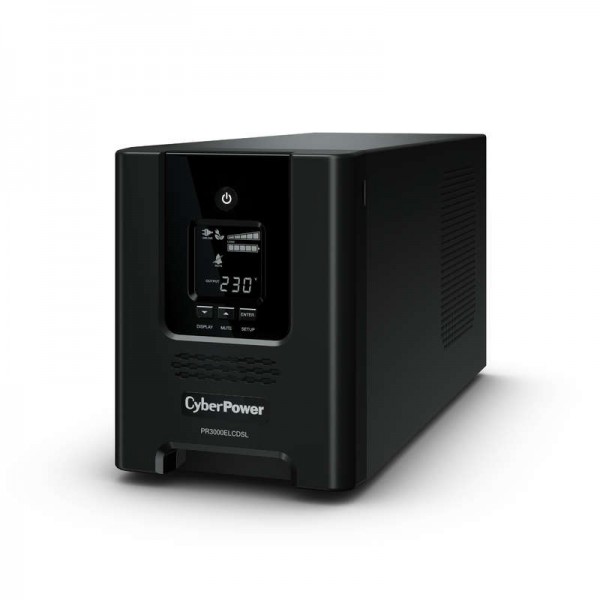  Источник бесперебойного питания Line-Interactive 3000В.А/2700Вт USB/RS-232/EPO/SNMPslot (8 IEC С13 1 IEC C19) CyberPower PR3000ELCDSL 
