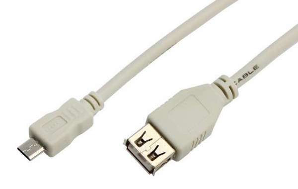  Шнур micro USB (male) - USB-A (female) 0.2м Rexant 18-1161 