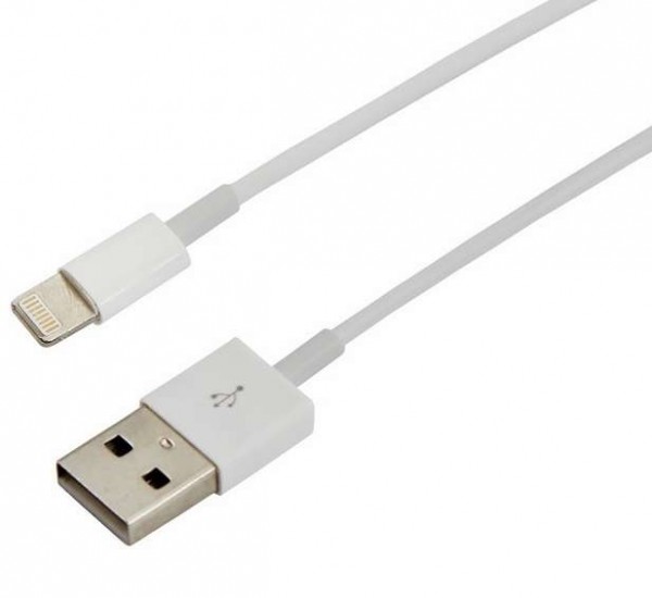  Кабель USB для iPhone 5/IPad 4/ipod 5 бел. Rexant 18-1121 