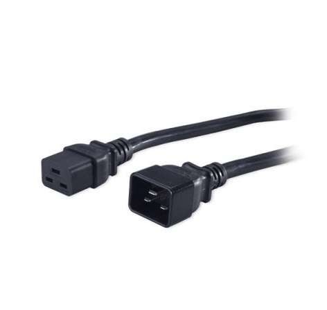 Кабель питания PWC-IEC19-IEC20-10-BK IEC 320 C19 - IEC 320 C20 (3х1.5) 16А прямая вилка 10м Hyperline 43797 