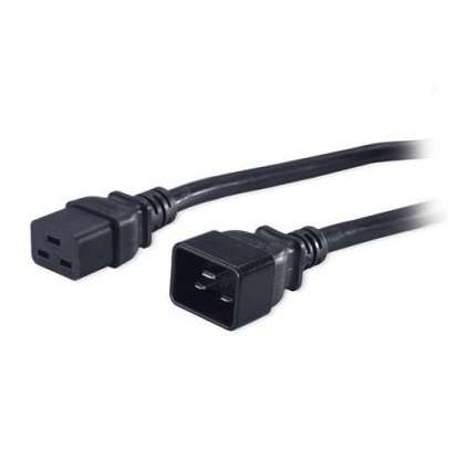  Кабель питания PWC-IEC19-IEC20-3.0-BK IEC 320 C19 - IEC 320 C20 (3х1.5) 16А прямая вилка 3м Hyperline 43795 