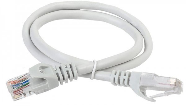  Патч-корд кат.5е UTP 0.5м сер. ITK PC01-C5EU-05M 