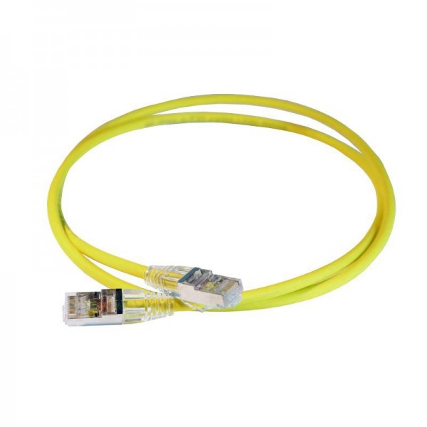 Шнур коммутационный HD RJ45 кат. 6A S/FTP LSZH экранир. 1м желт. Leg 051551 
