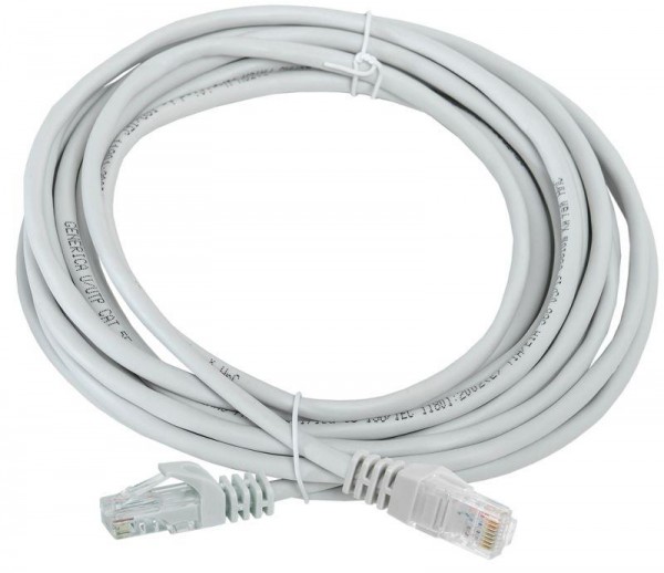  Патч-корд кат.5е UTP 5м сер. GENERICA ITK PC01-C5EU-5M-G 