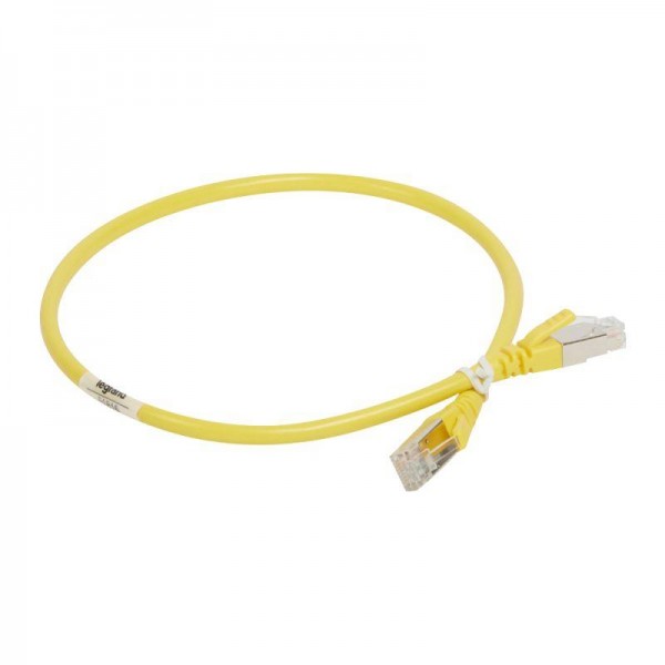  Патч-корд S/FTP кат.6а PVC 0.5м желт. Leg 051816 