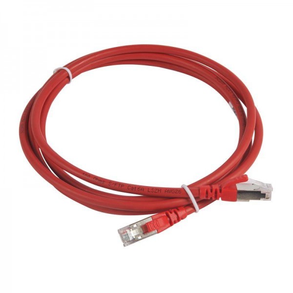  Патч-корд LCS RJ45 S/FTP кат.6А 2м красн. Leg 051871 