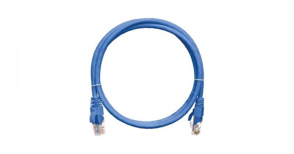  Патч-корд U/UTP 4 пары кат.5e (класс D) 100МГц 2хRJ45/8P8C BC (чистая медь) 24AWG (7х0.205мм) LSZH нг(А)-HFLTx син. 1м NIKOMAX NMC-PC4UD55B-010-C-BL 