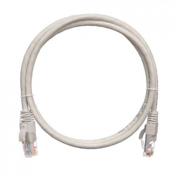  Шнур коммутационный кат.5е U/UTP 4 пары (класс D) 100МГц 2хRJ45/8P8C T568B заливной с защитой защелки многожильный BC (чистая медь) 24AWG (7х0.205мм) LSZH нг(А)-HFLTx сер. (дл.5м) NIKOMAX NMC-PC4UD55B-050-C-GY 