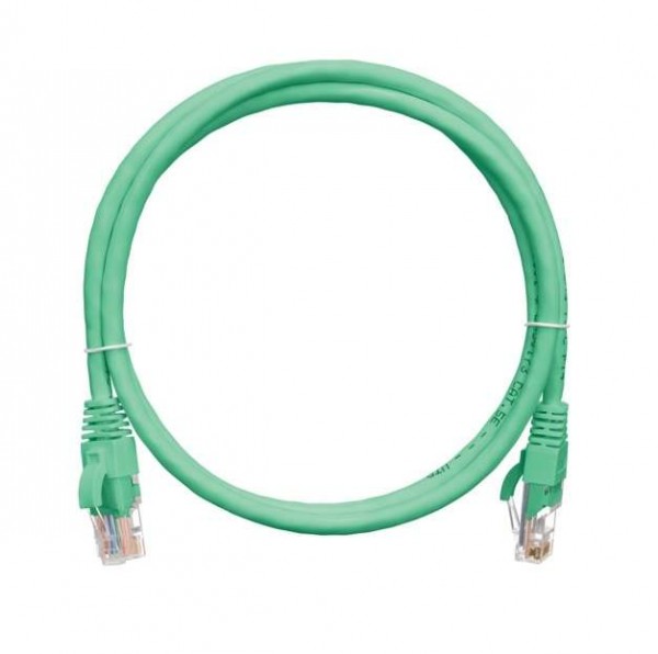  Шнур коммутационный кат.5е U/UTP 4 пары (класс D) 100МГц 2хRJ45/8P8C T568B заливной с защитой защелки многожильный BC (чистая медь) 24AWG (7х0.205мм) LSZH нг(А)-HFLTx сер. (дл.3м) NIKOMAX NMC-PC4UD55B-030-C-GN 