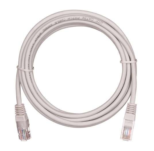  Шнур коммутационный U/UTP 4 пары кат.5е класс D 100МГц 2хRJ45/8P8C T568B заливной мж BC чистая медь LSZH нг(В)-HF сер. 0.3м (уп.10шт) NETLAN EC-PC4UD55B-BC-LSZH-003-GY-10 