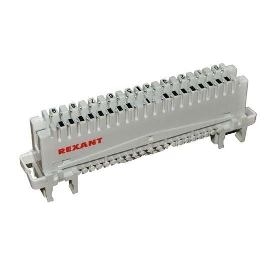 Плинт размыкаемый 10 pin 0-9 на 10 пар FD-6075 REXANT 04-0102 