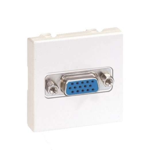  Плата с разъемом VGA "мама" (15 конт.) винты 45х45мм алюм. Simon Connect K100B-8 
