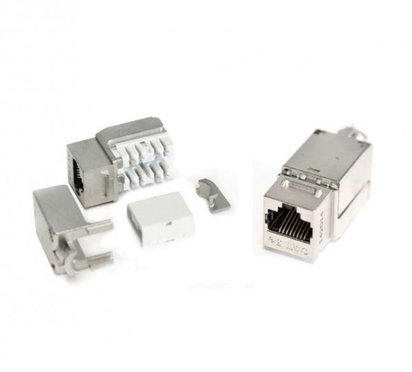  Вставка KJNE-8P8C-C5e-90-SH-F-WH RJ45(8P8C) кат. 5e экран. 110 IDC заделка с помощью NE-TOOL бел. Hyperline 46659 