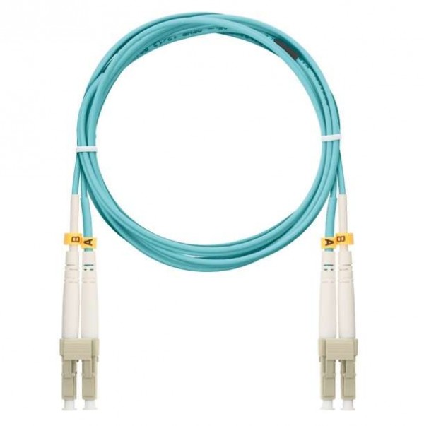  Патч-корд NMF-PC2M3C2-LCU-LCU-002 волоконно-оптический соед. многомод. 50/125мкм стандарта ОМ3 LC/UPC-LC/UPC двойн. LSZH нг(В)-HFLTx 2мм аква 2м NIKOMAX NMF-PC2M3C2-LCU-LCU-002 