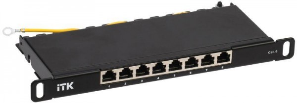  Патч-панель 0.5U кат.6 STP 8 портов 10" Dual IDC ITK PP08-D05UC06S-D05-10 