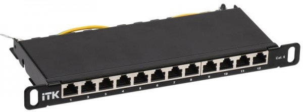  Патч-панель 0.5U кат.6 STP 12 портов 10" Dual IDC ITK PP12-D05UC06S-D05-10 