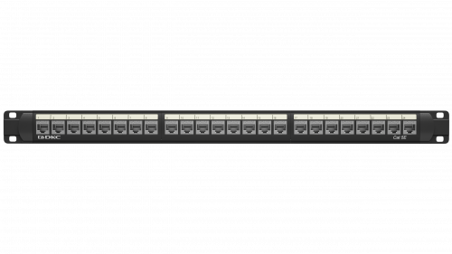  Патч-панель 19дюйм 1UCAT5E 24 модуля RJ45 экранированная DKC RN5PPF24 