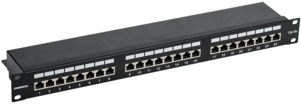  Патч-панель 1U кат.5е FTP 24 порта (Krone) GENERICA ИЭК PP24-1UC5EF-K05-G 