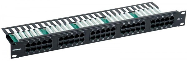  Патч-панель телеф. 1U кат.3 RJ45 50 порт. (Krone) GENERICA ИЭК PP50-1UC03U-K05-G 