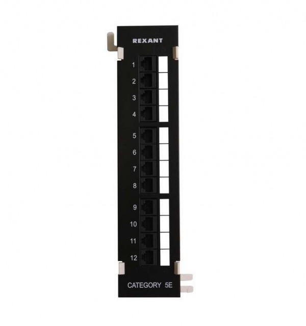  Патч-панель настенная 12 портов RJ-45 CAT 5е Rexant 04-0020 