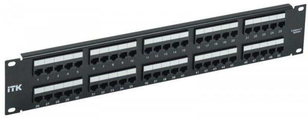  Патч-панель телефонная 2U кат.3 50 портов 110 IDC ITK PP50-2UC03U-110 