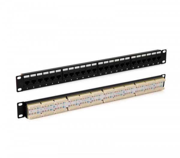  Патч-панель PP3-19-48-8P8C-C5E-110D 19дюйм. 2U 48 порт. RJ45 кат. 5e Dual IDC ROHS черн. Hyperline 246100 