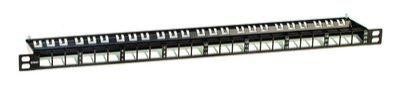  Патч-панель наборная экранированная 19дюйм 0.5U Keystone 24 порта DKC RNKPP2405BK 