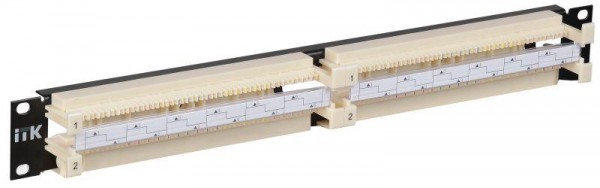  Кросс-панель CP100-1U110 19дюймов 100-парная 1U 110т. ITK CP100-1U110 
