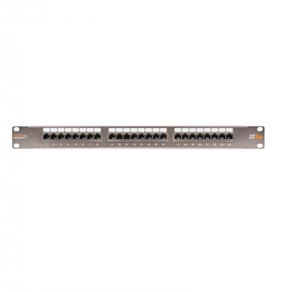  Патч-панель 19дюйм 1U 24 порта кат.5e (класс D) 100МГц RJ45/8P8C 110/KRONE T568A/B полный экран с органайзером метал. NIKOMAX NMC-RP24SD2-1U-MT 