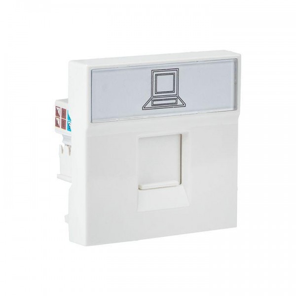  Розетка RJ45 категории 5е (ширина 2 модуля) EKF E2MK015E-135-10 