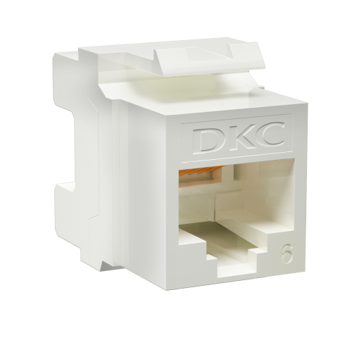  Модуль Keystone RJ45 CAT6 не экранированный 180град. бел. DKC RNK6U180WH 