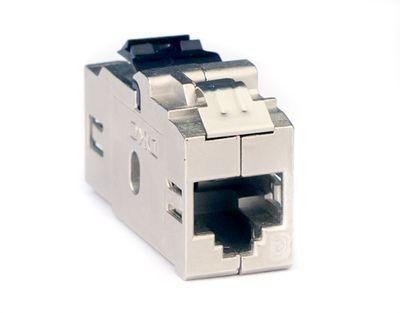  Модуль Keystone RJ45 кат.6 проходной экранированный серебр. DKC RNK6FESL 