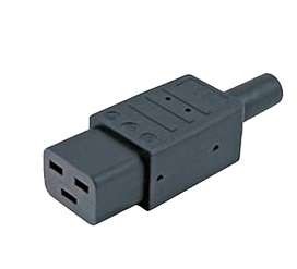  Разъем CON-IEC320C19 прямой IEC 60320 C19 220В 16А на кабель контакты на винтах (плоск. контакты внутри разъема) Hyperline 54434 