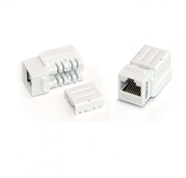  Вставка KJNE-8P8C-C5e-90-WH Keystone Jack RJ45(8P8C) кат. 5e 110 IDC зад. с помощью NE-TOOL бел. Hyperline 46653 