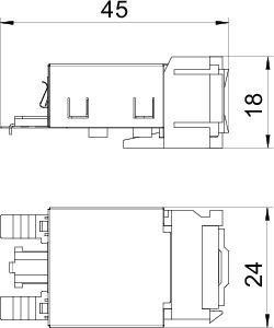  Разъем RJ45 кат.5e экр. Snap-In ASM-C5 GS OBO 6117343 