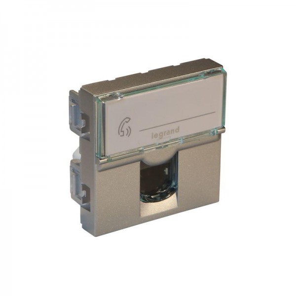  Механизм розетки комп. СП Mosaic RJ45 FTP CAT.6 90град. алюм. Leg 079492 