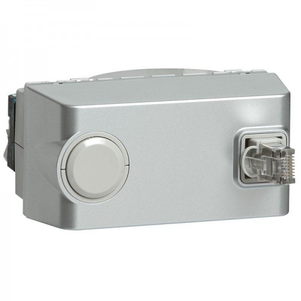  Механизм розетки комп. СП Mosaic RJ45 FTP CAT.6 патч-корд алюм. Leg 079433 