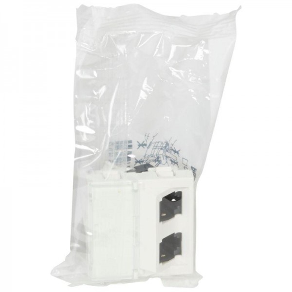  Механизм розетки комп. СП Mosaic 2мод. RJ45 STP CAT.6 45град. Leg 076506 
