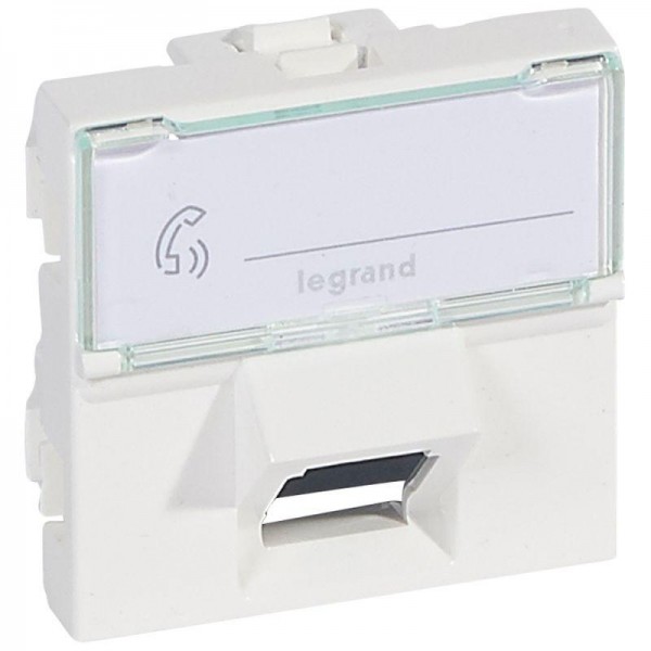  Механизм розетки комп. СП Mosaic 2мод. RJ45 FTP CAT.6 45град. Leg 076505 