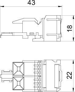  Модуль Snap-In RJ45 кат.5е ASM-C5 S OBO 6117347 