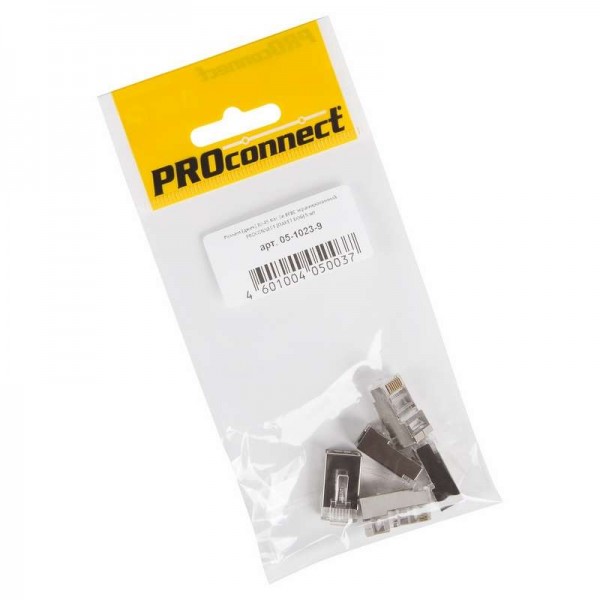  Джек штекер 8Р8С CAT 5e с экраном (уп.5шт) PROCONNECT 05-1023-9 