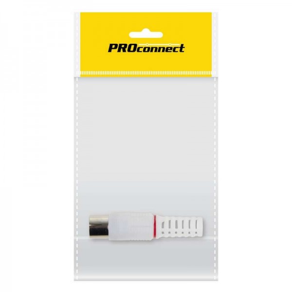  Разъем гнездо TV без пайки (белое) (инд. упак.) PROCONNECT 05-2043-7 