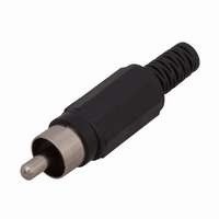  Разъем штекер RCA пайка черн. (уп.100шт) Rexant 14-0404 