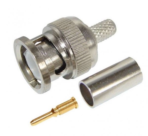  Разъем штекер BNC RG-6 обжим 01-001С (уп.100шт) Rexant 05-3003 