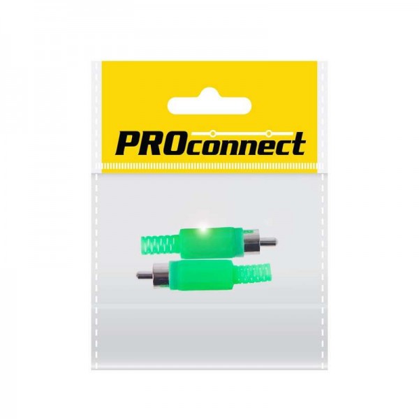  Штекер RCA "зел." (уп.2шт) PROCONNECT 14-0406-8 