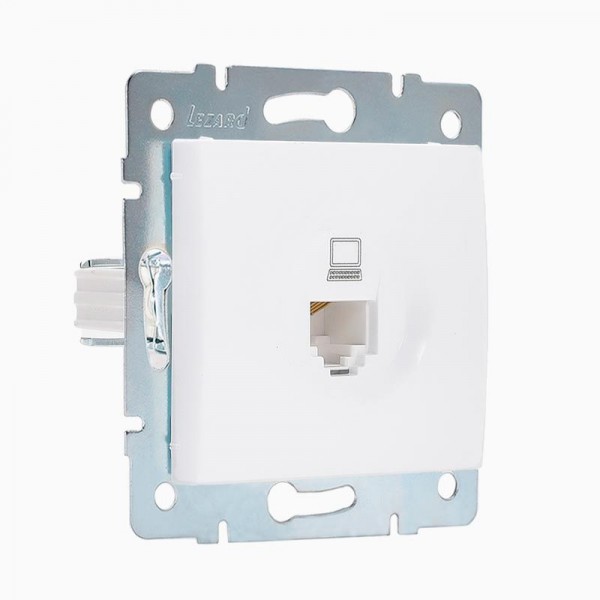  Механизм розетки компьютерн. 1-м СП KARINA RJ45 бел. LEZARD 707-0288-139 