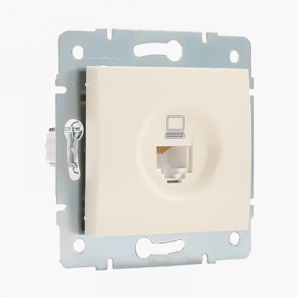  Механизм розетки компьютерн. 1-м СП KARINA RJ45 крем LEZARD 707-0388-139 