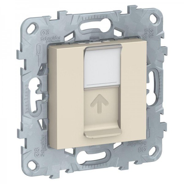  Механизм розетки компьютерная UNICA NEW RJ45 одиноч. кат.5е UTP беж. SchE NU541144 