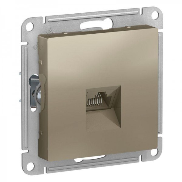  Механизм розетки компьютерной AtlasDesign RJ45 шампань SchE ATN000583 