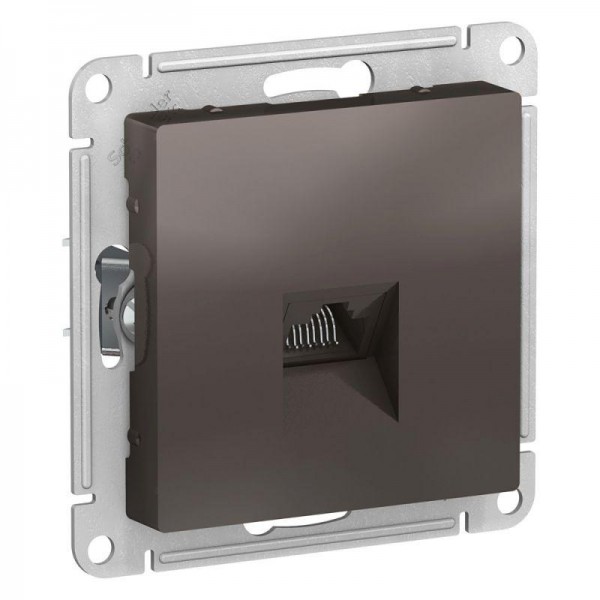  Механизм розетки компьютерной AtlasDesign RJ45 мокко SchE ATN000683 